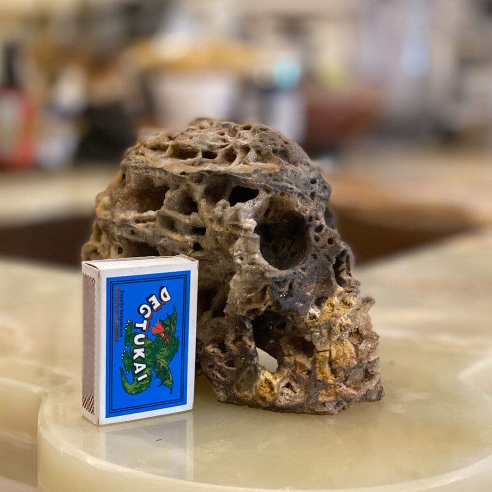 Fluorite geode Skull